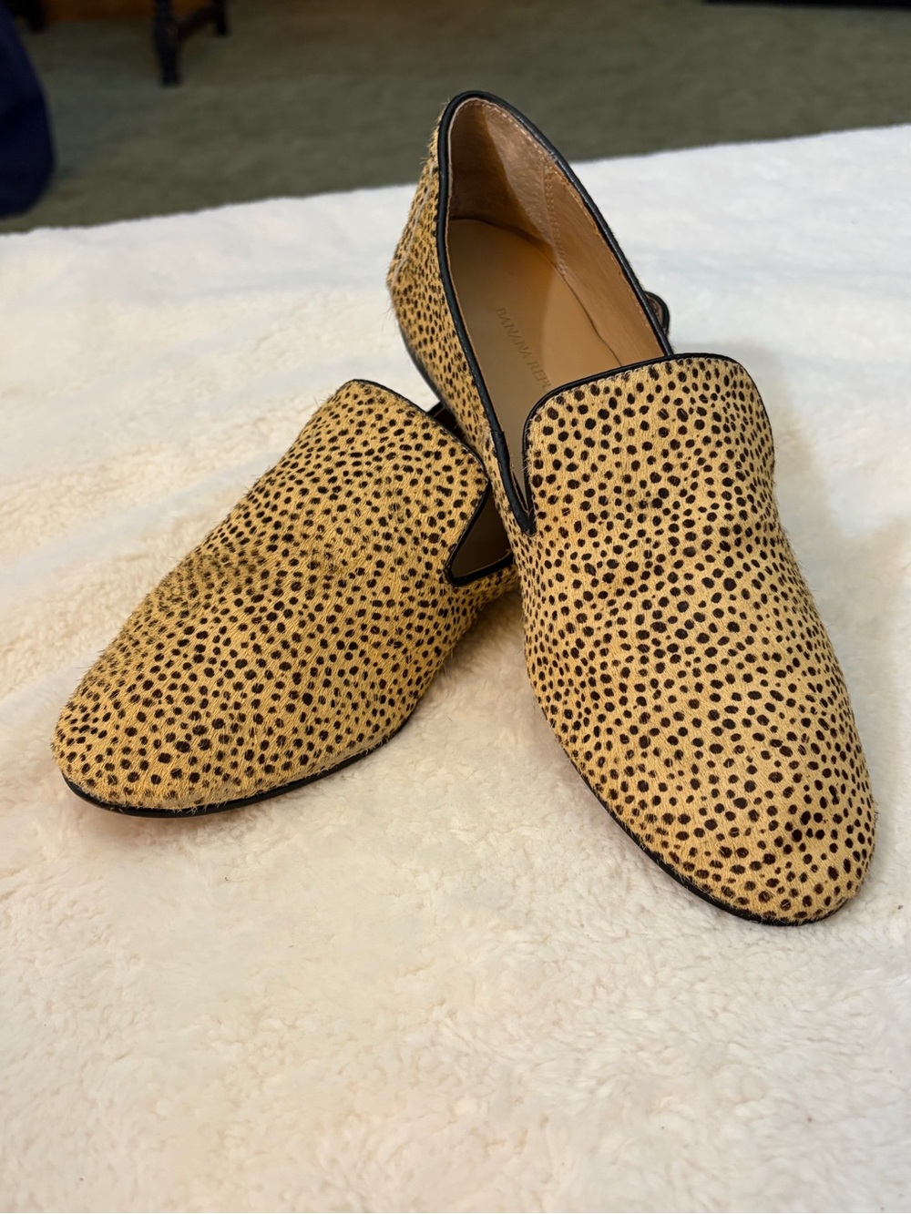 Banana Republic Women's Leopard Print Flats - Tan/Black
